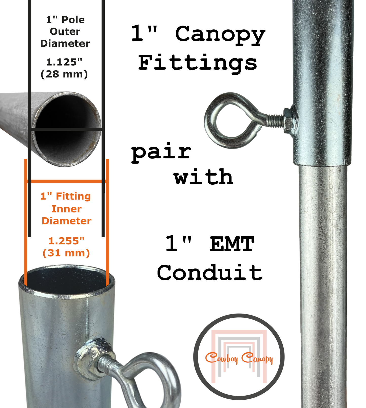 1" FP3E Canopy Fitting