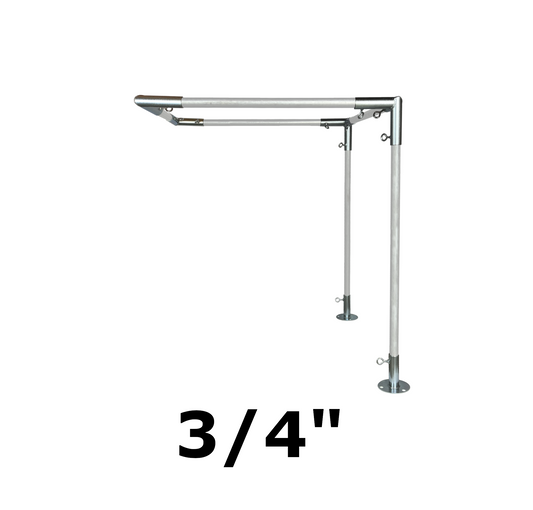 10' Wide Wall-Mounted Flat Awning (3/4")