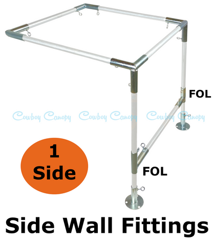 10' Wide Wall-Mounted Flat Awning (3/4")