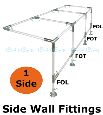 10' Wide Wall-Mounted Flat Awning (3/4")
