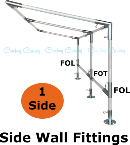 10' Wide Wall-Mounted Slope Awning (1")
