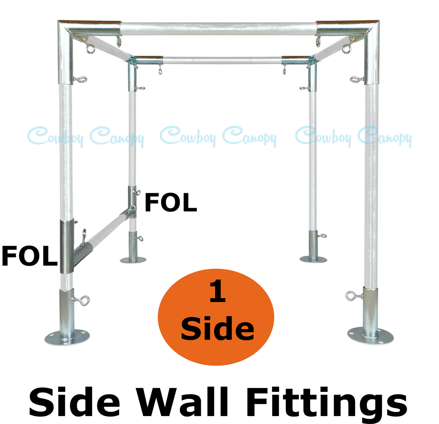 10' Wide Flat Canopy Kits (1-1/2")