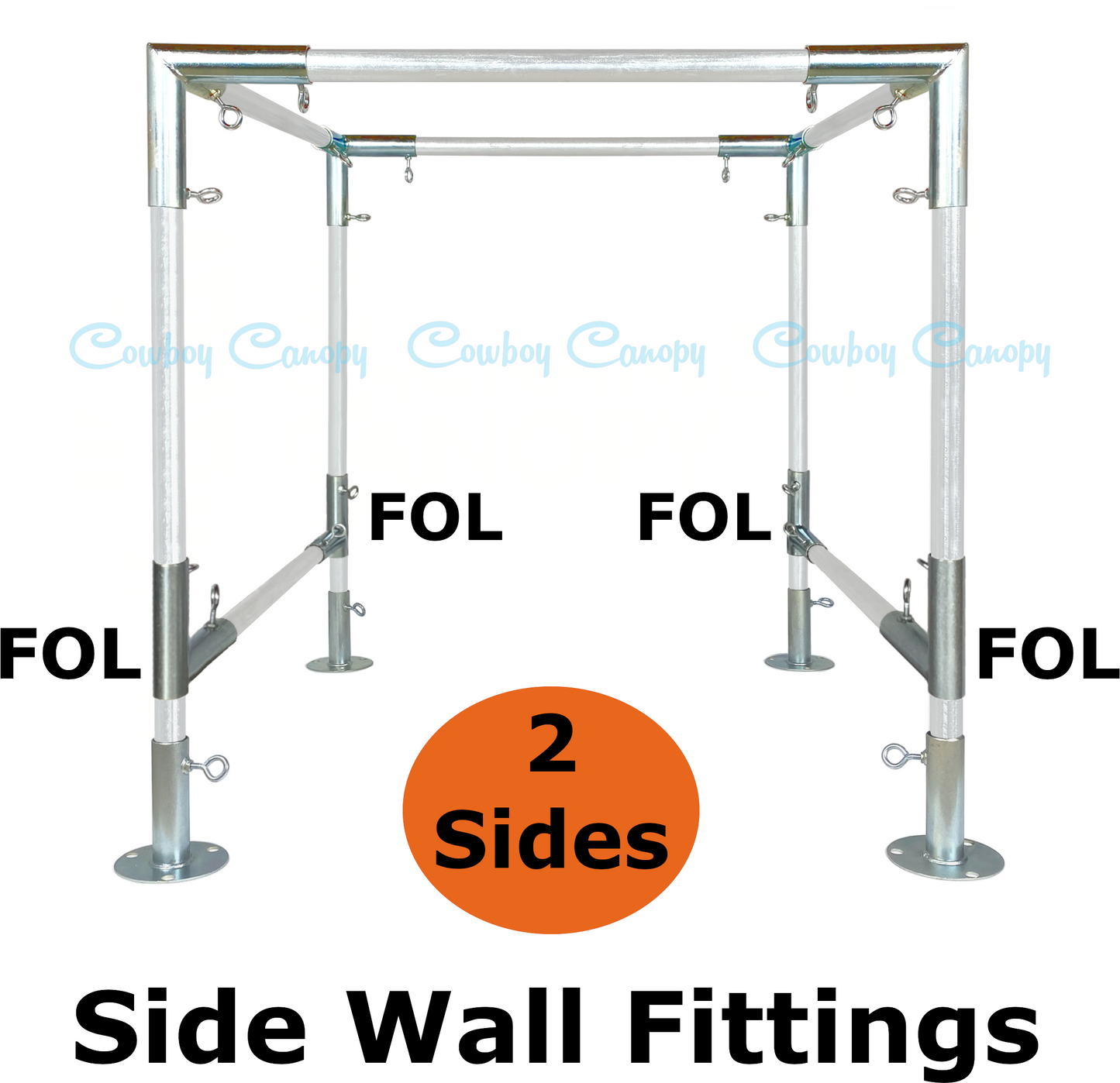 10' Wide Flat Canopy Kits (1-1/2")