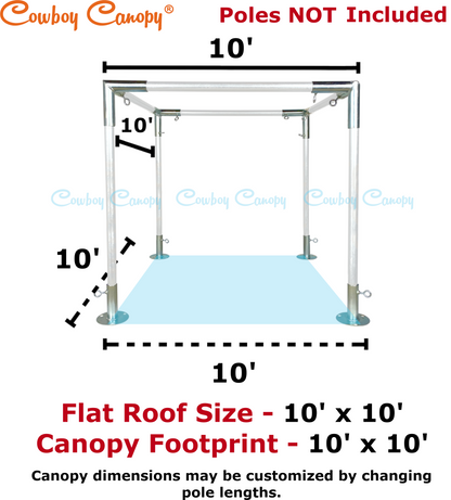 10' Wide Flat Canopy Kits (1-1/2")