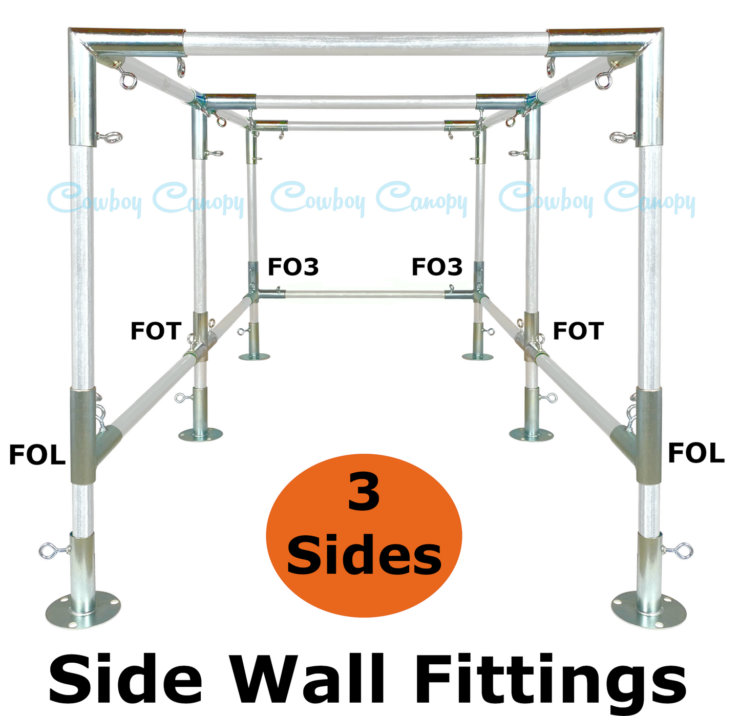 10' Wide Flat Canopy Kits (1")