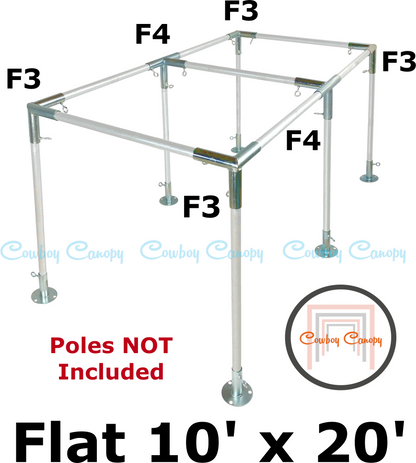 10' Wide Flat Canopy Kits (1-1/2")