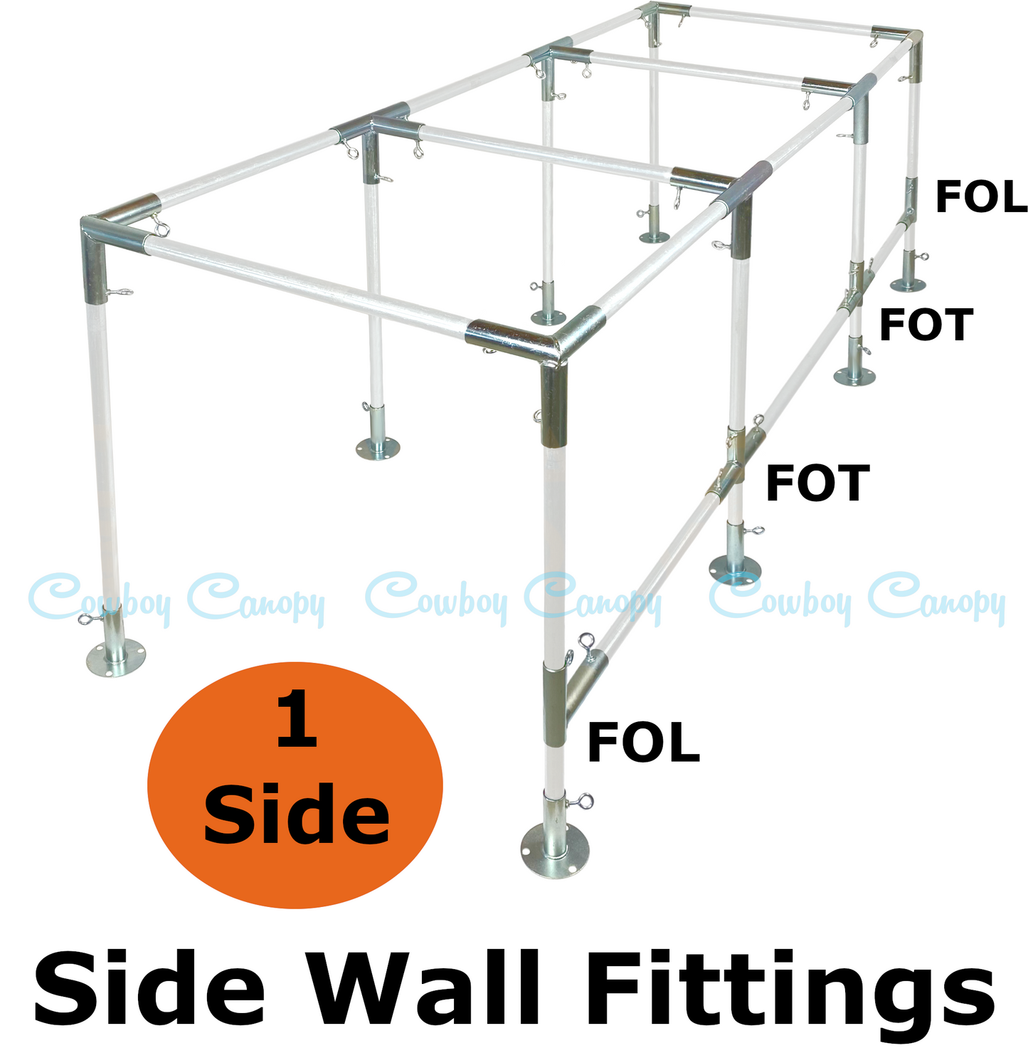 10' Wide Flat Canopy Kits (1-1/2")