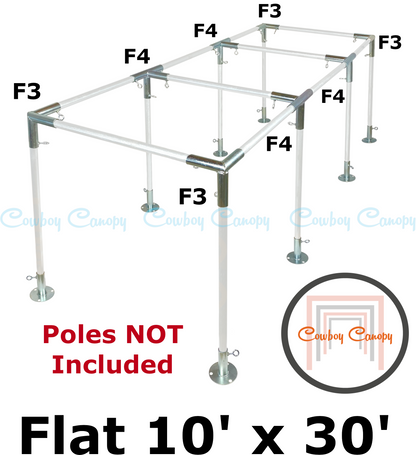 10' Wide Flat Canopy Kits (1-1/2")