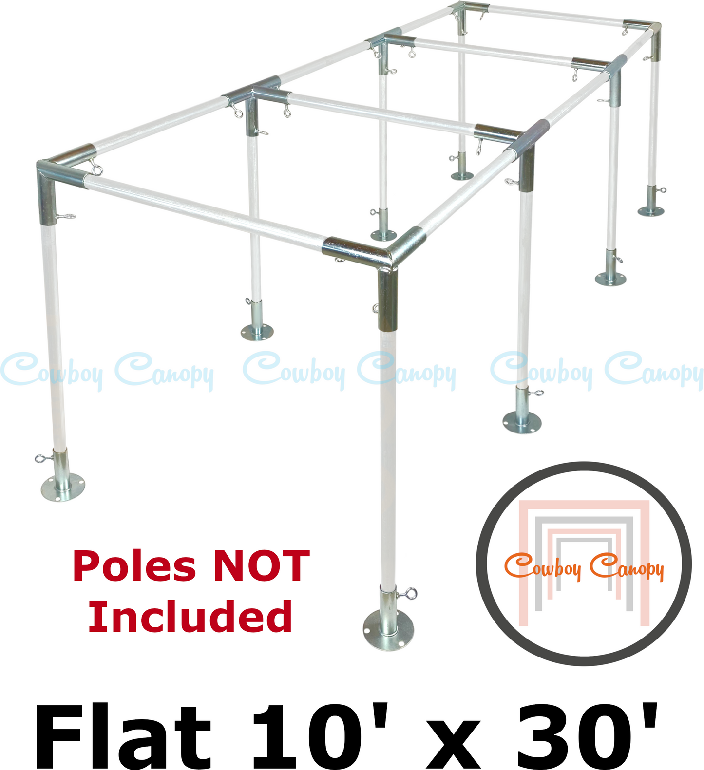 10' Wide Flat Canopy Kits (1-1/2")