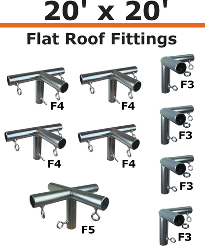 20' Wide Flat Canopy Kits (1-1/2")