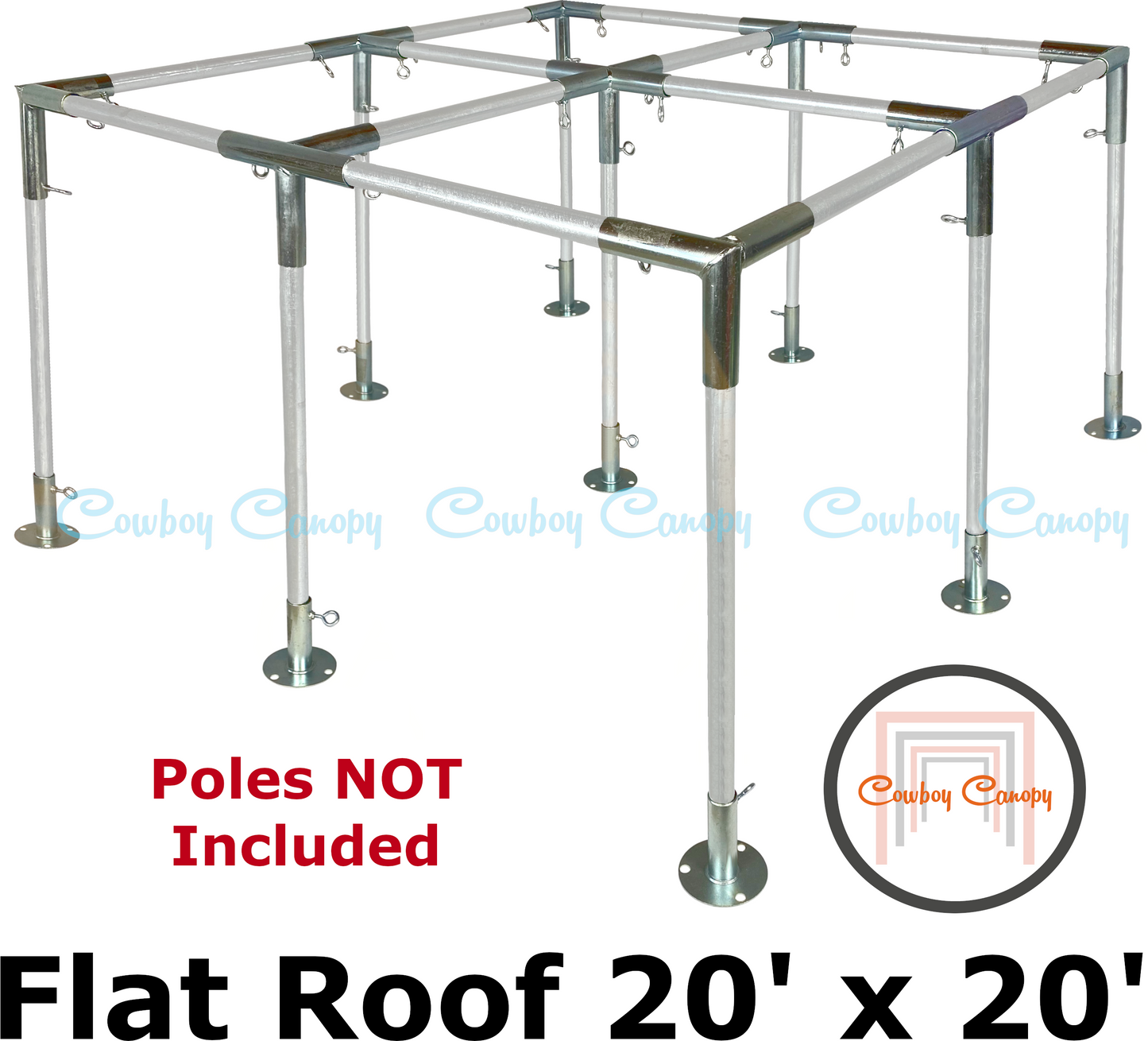 20' Wide Flat Canopy Kits (1-1/2")