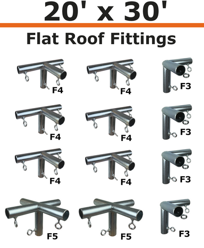 20' Wide Flat Canopy Kits (1-1/2")