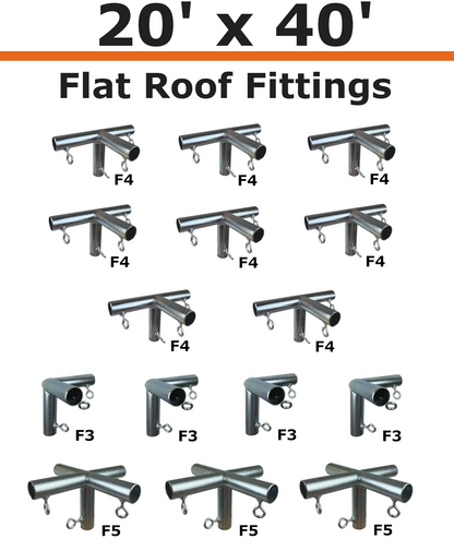 20' Wide Flat Canopy Kits (1-1/2")