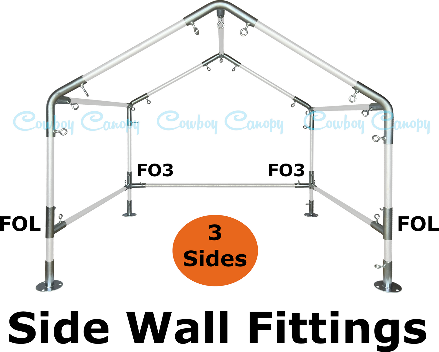 10' Wide High Peak Canopy Kits (1")