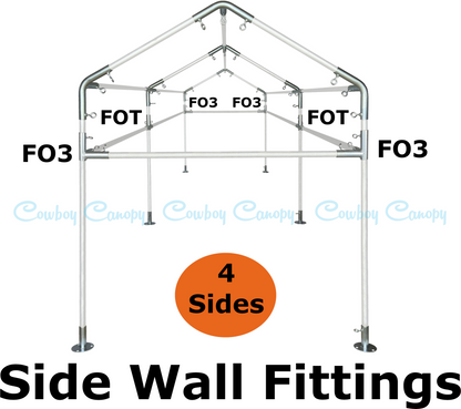10' Wide High Peak Canopy Kits (1")