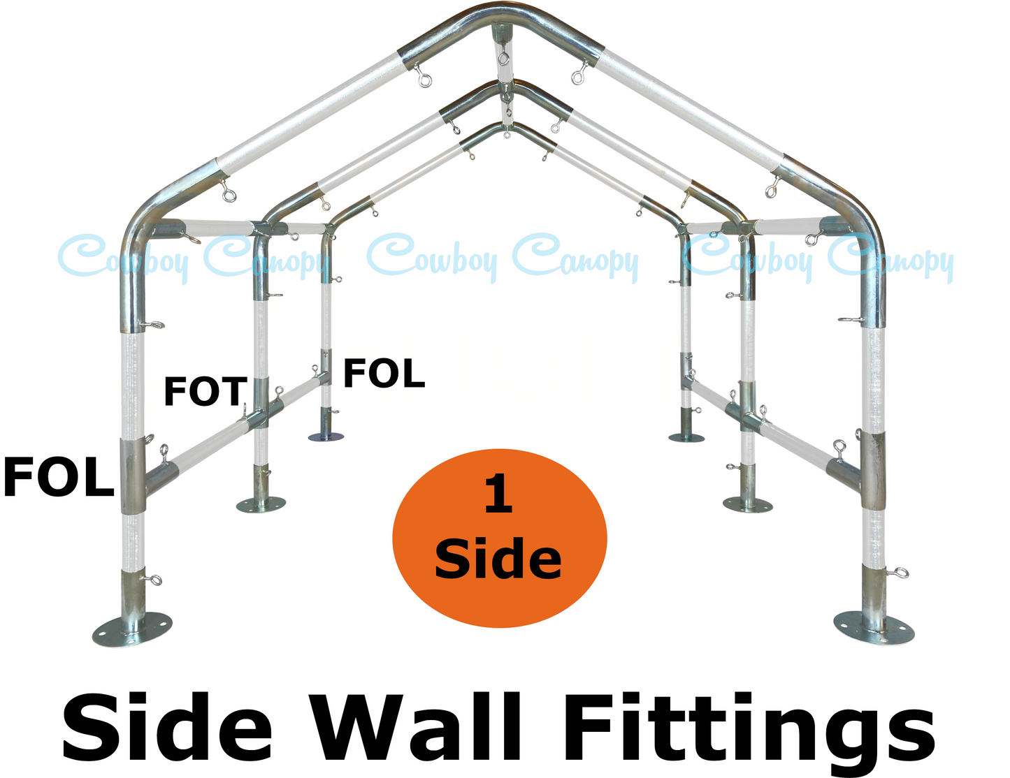 20' Wide High Peak Canopy Kits (1-1/2")