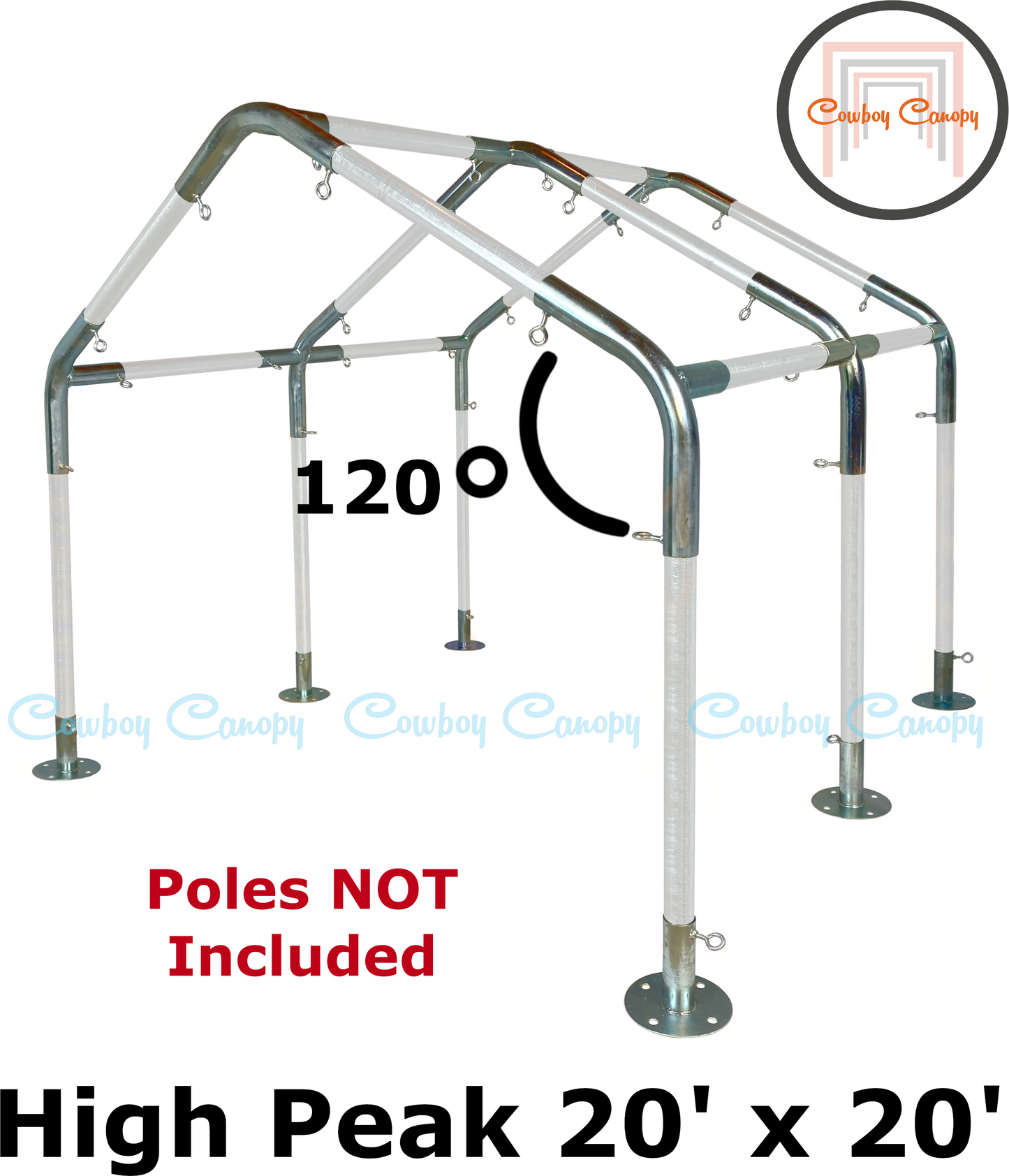 20' Wide High Peak Canopy Kits (1-1/2")