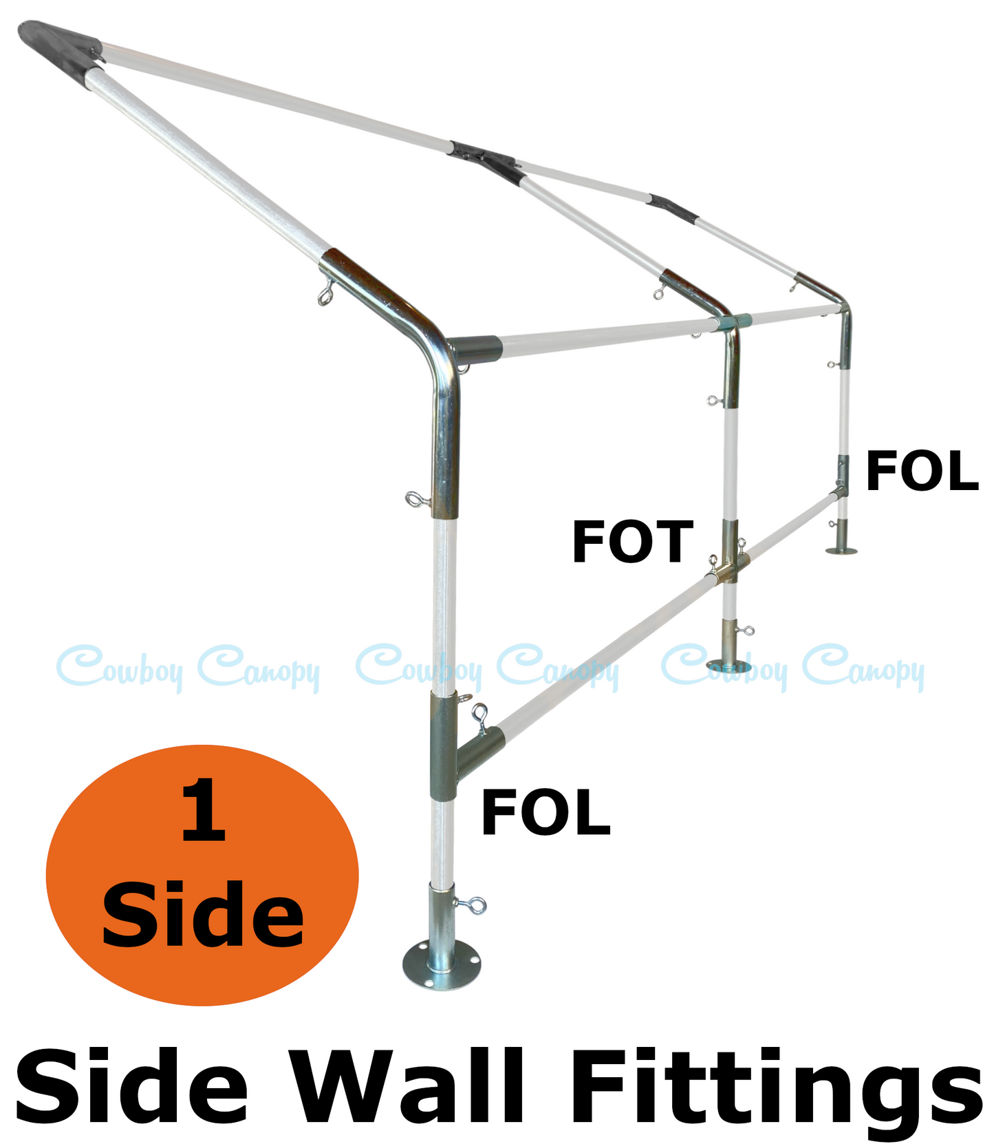 10' Wide Wall-Mounted High Slope Awning (1")