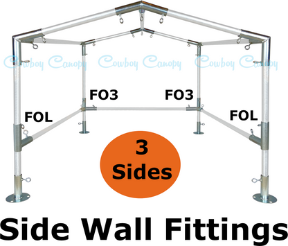 10' Wide Low Peak Canopy Kits (1")
