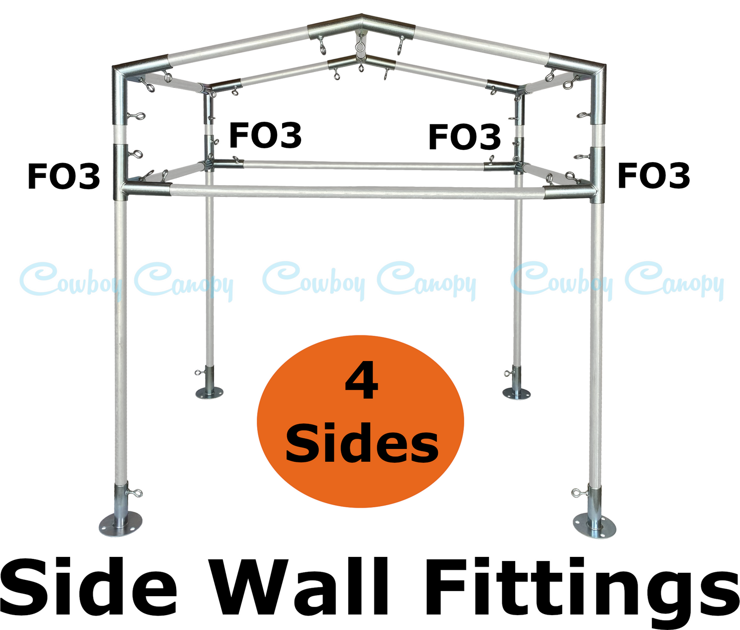 10' Wide Low Peak Canopy Kits (1")