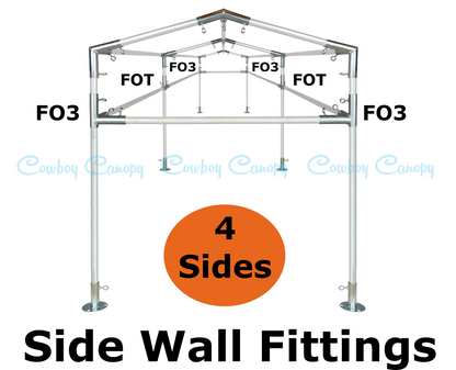 10' Wide Low Peak Canopy Kits (1")