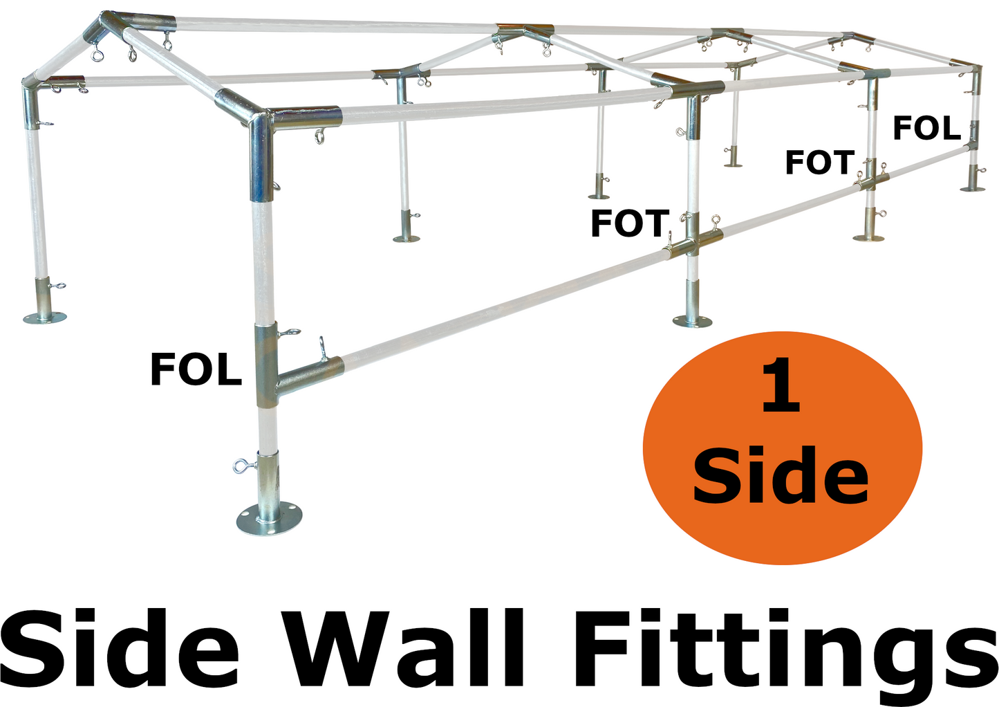 10' Wide Low Peak Canopy Kits (1")