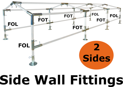 10' Wide Low Peak Canopy Kits (1")