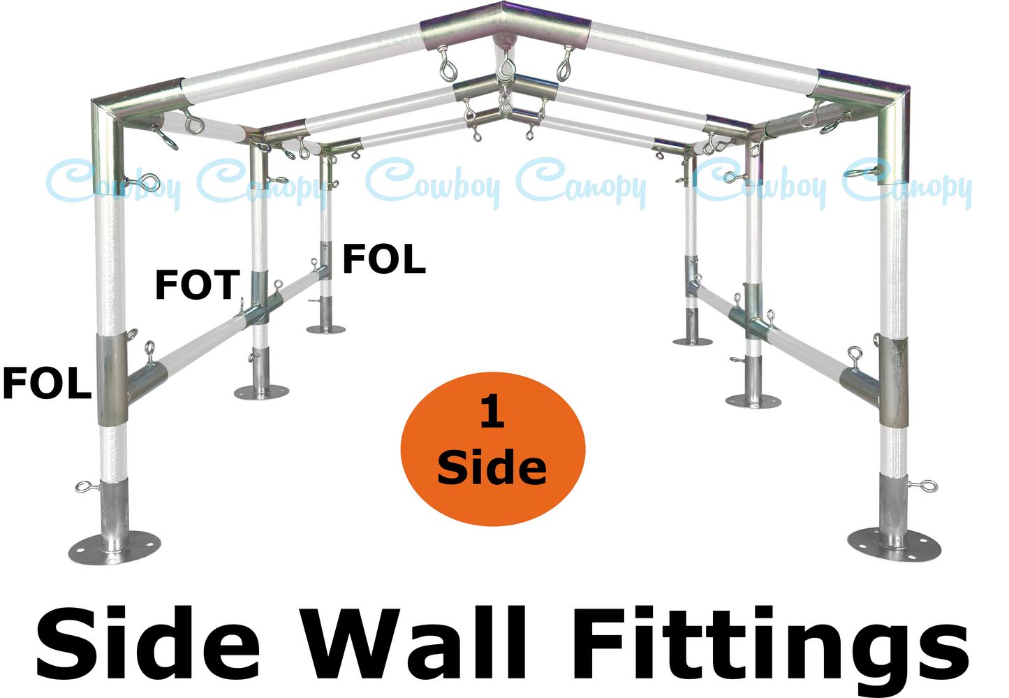 20' Wide Low Peak Canopy Kits (1-1/2")