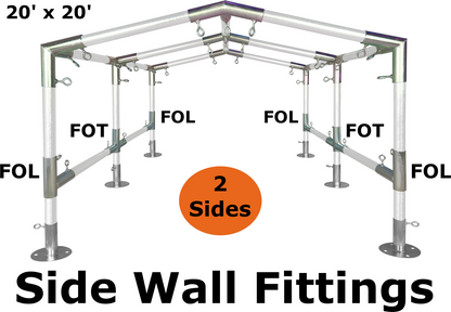 20' Wide Low Peak Canopy Kits (1-1/2")