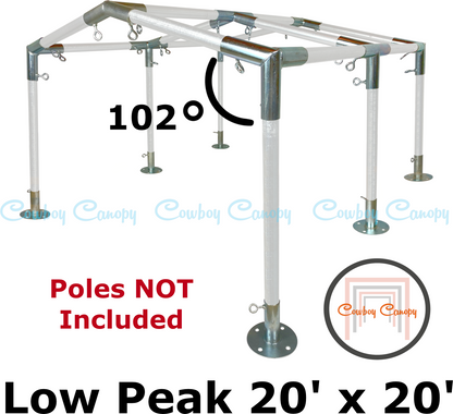 20' Wide Low Peak Canopy Kits (1-1/2")