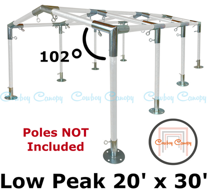 20' Wide Low Peak Canopy Kits (1-1/2")