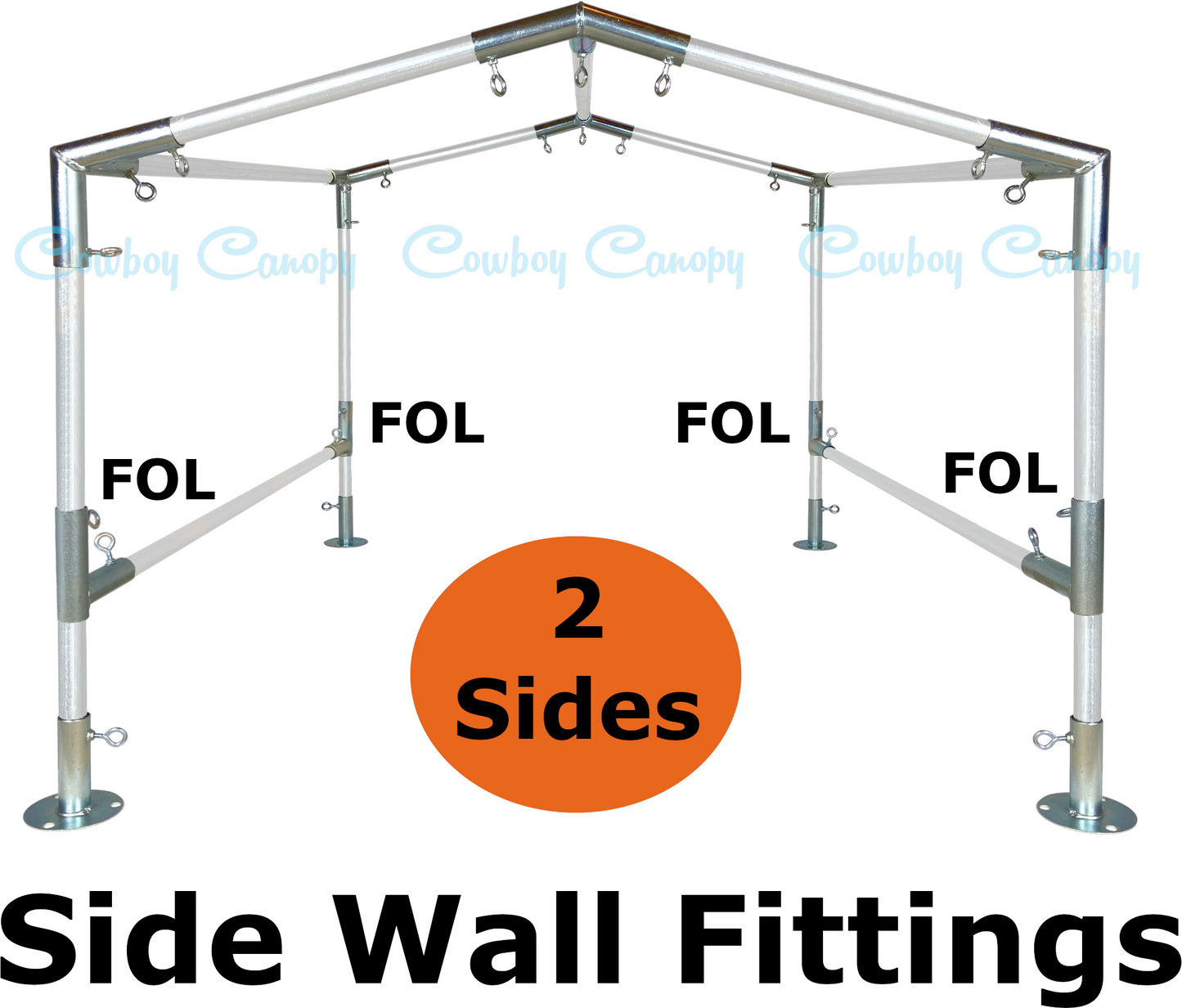 10' Wide Low Peak Canopy Kits (1")