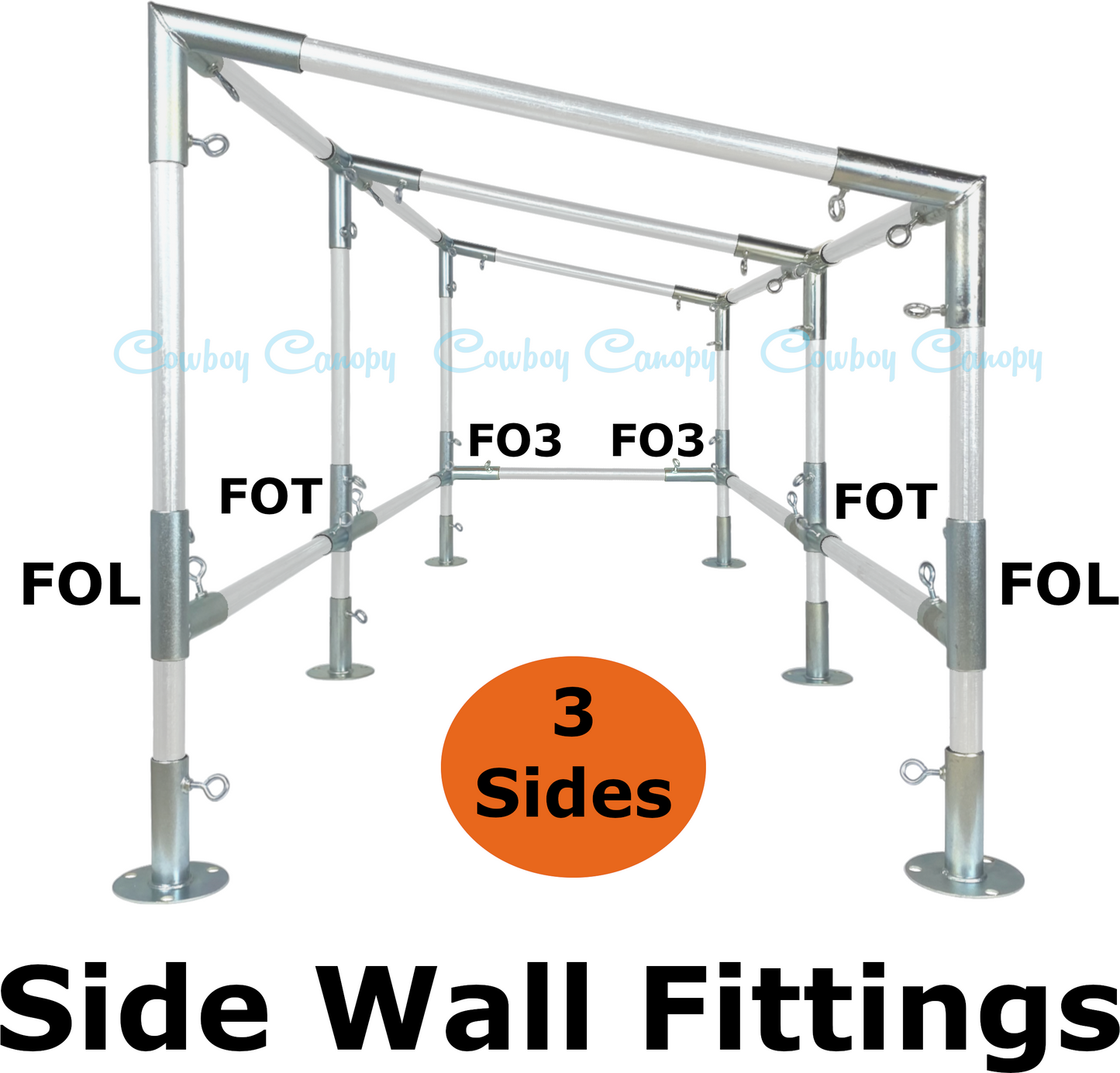 10' Wide Slope Canopy Kits (3/4")