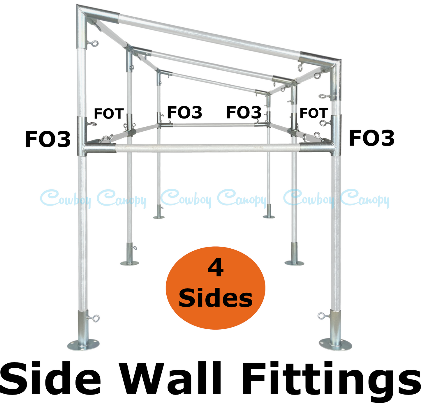 10' Wide Slope Canopy Kits (3/4")