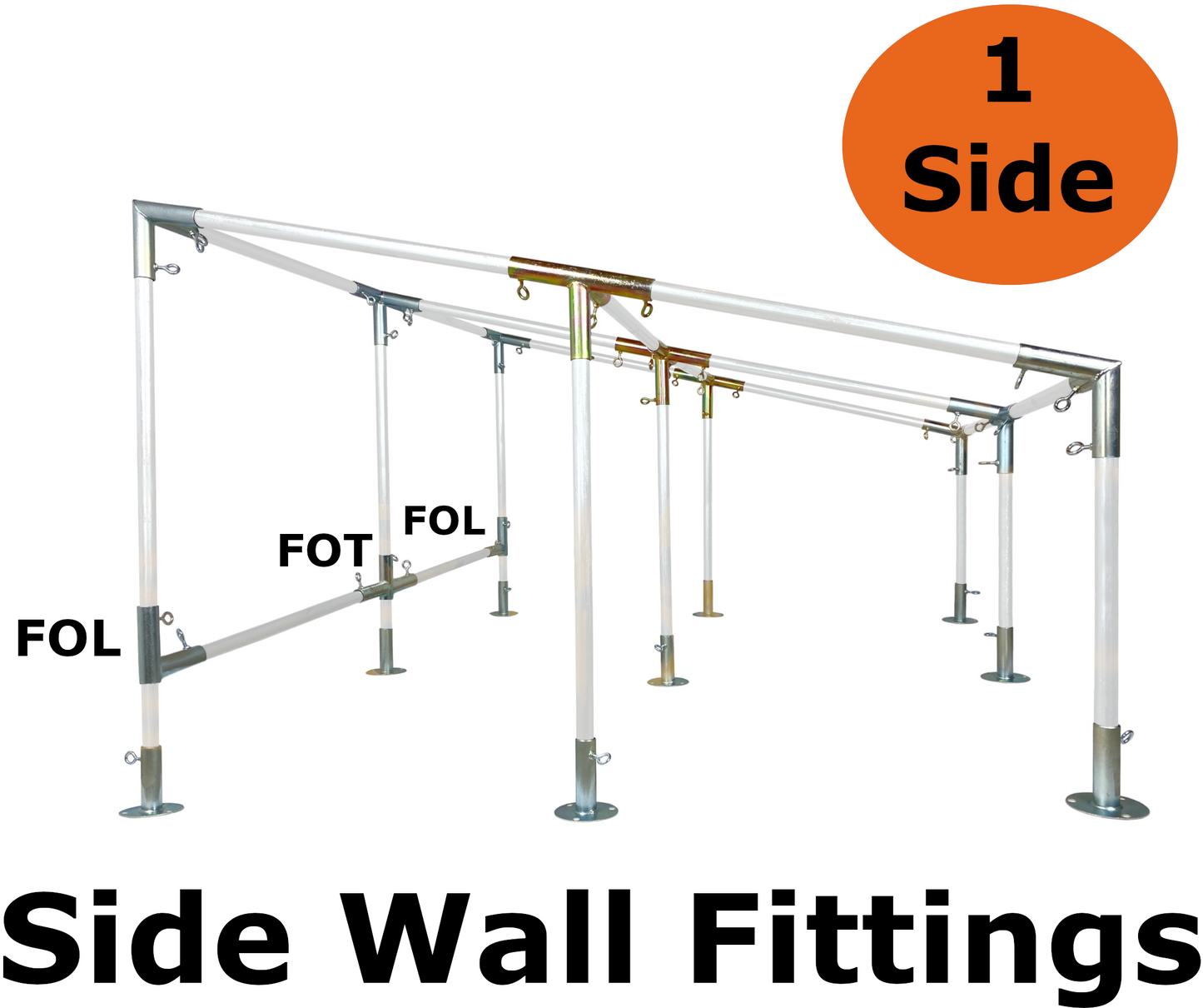 20' Wide Slope with Center Legs Canopy Kits (1")