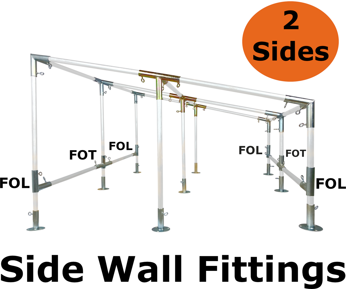 20' Wide Slope with Center Legs Canopy Kits (1")