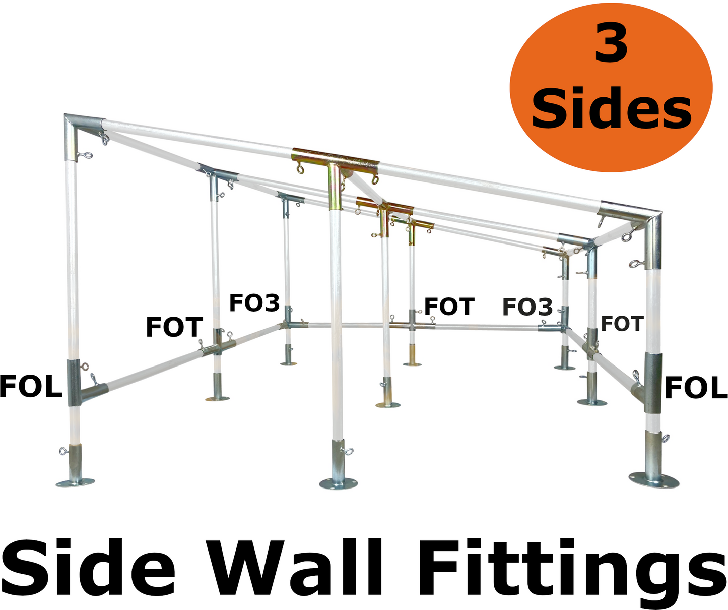 20' Wide Slope with Center Legs Canopy Kits (1")