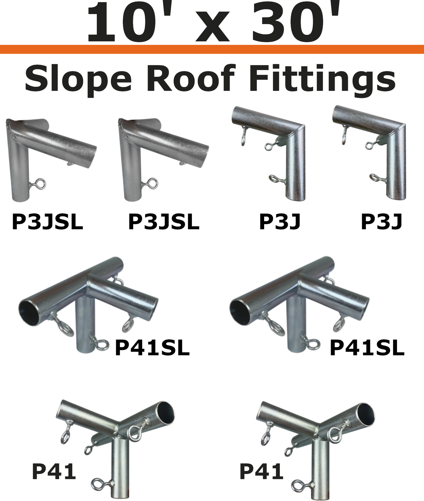 10' Wide Slope Canopy Kits (1")