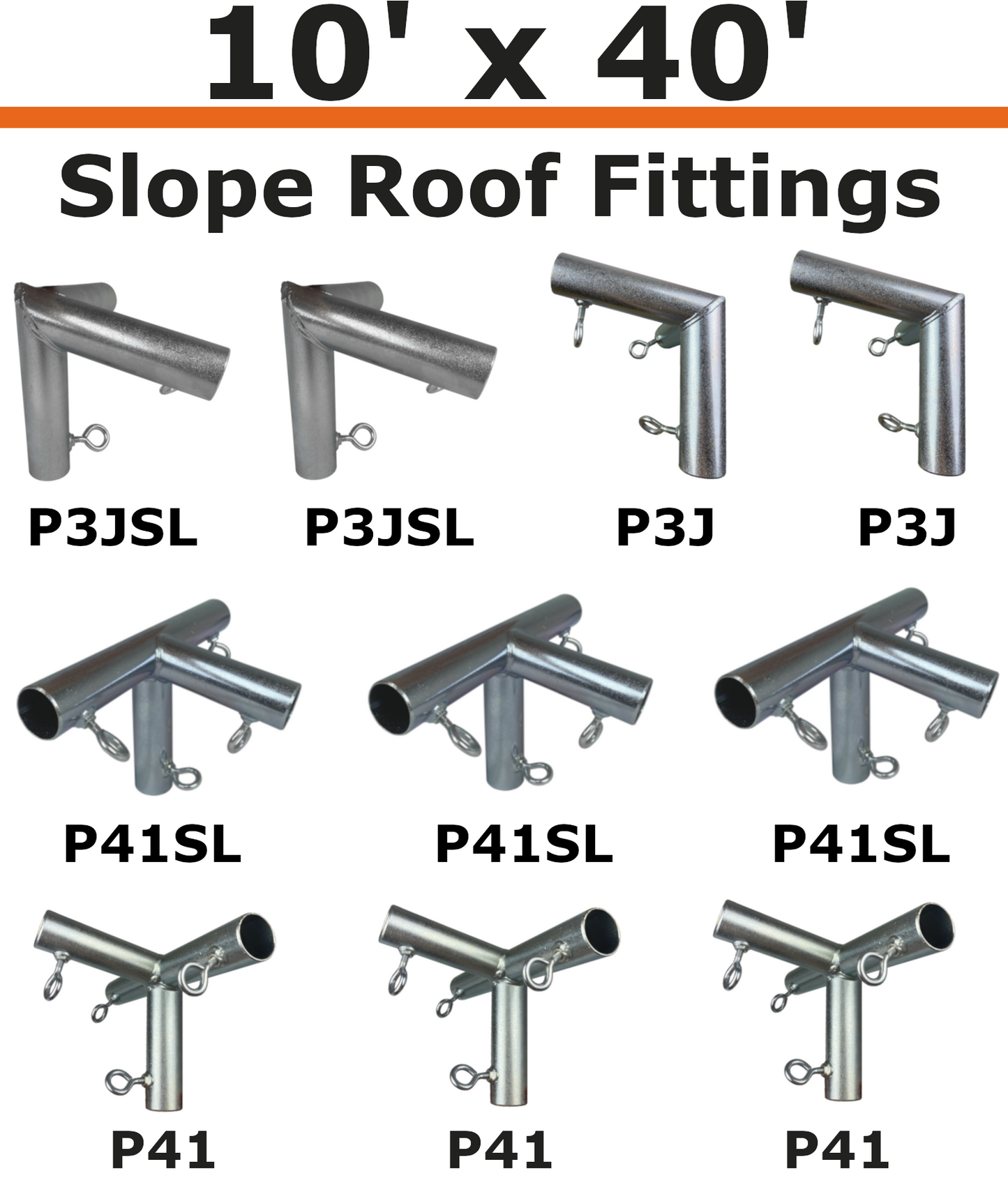 10' Wide Slope Canopy Kits (1")