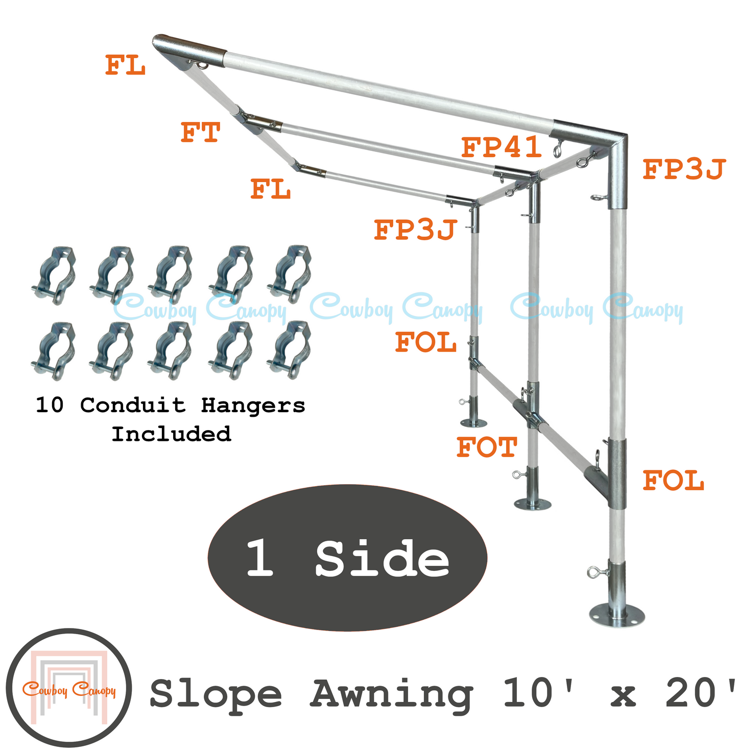 Wall Mounted Slope (Lean-To) Awning