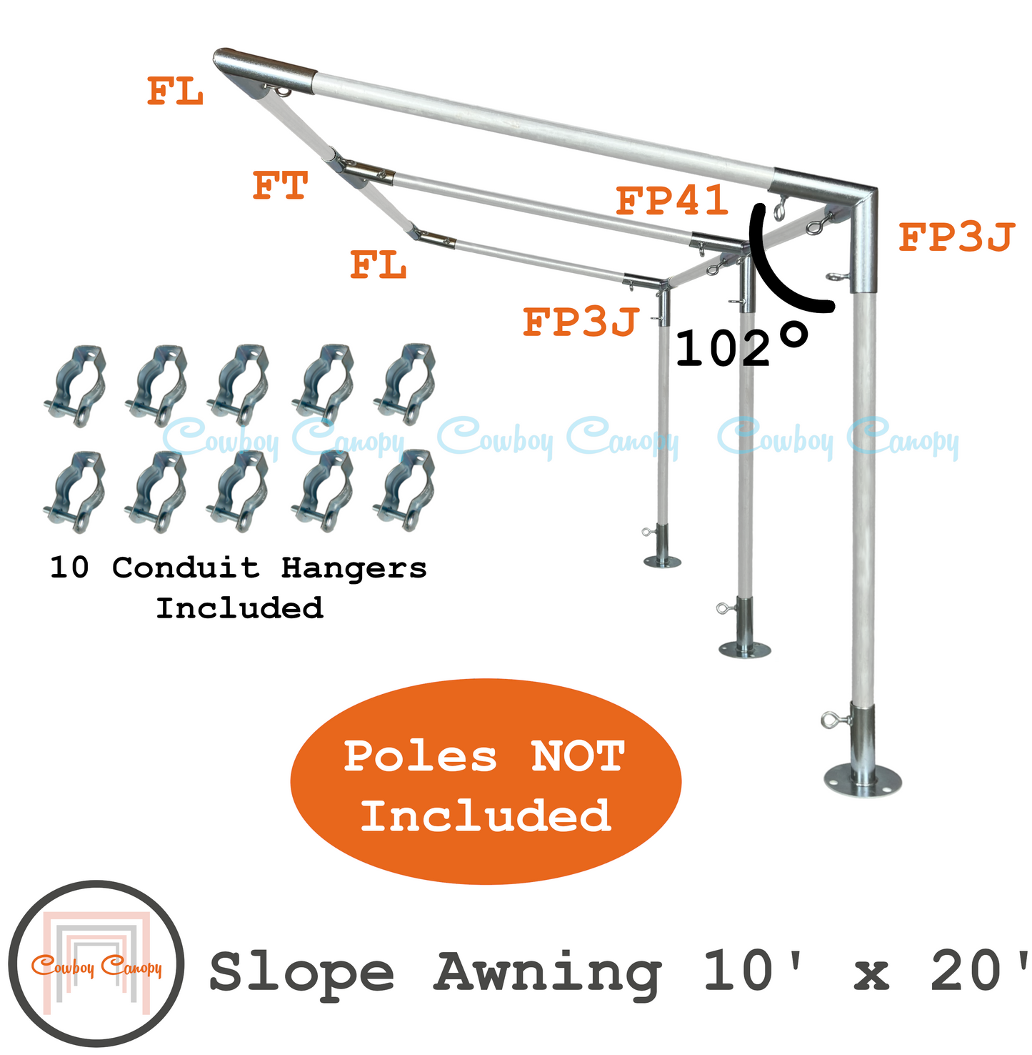 Wall Mounted Slope (Lean-To) Awning