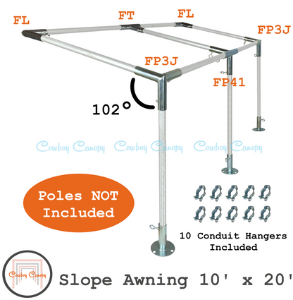 Wall Mounted Slope (Lean-To) Awning