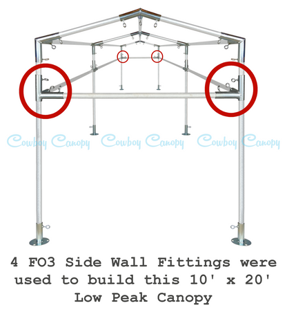 1" FO3, Side Wall Fitting