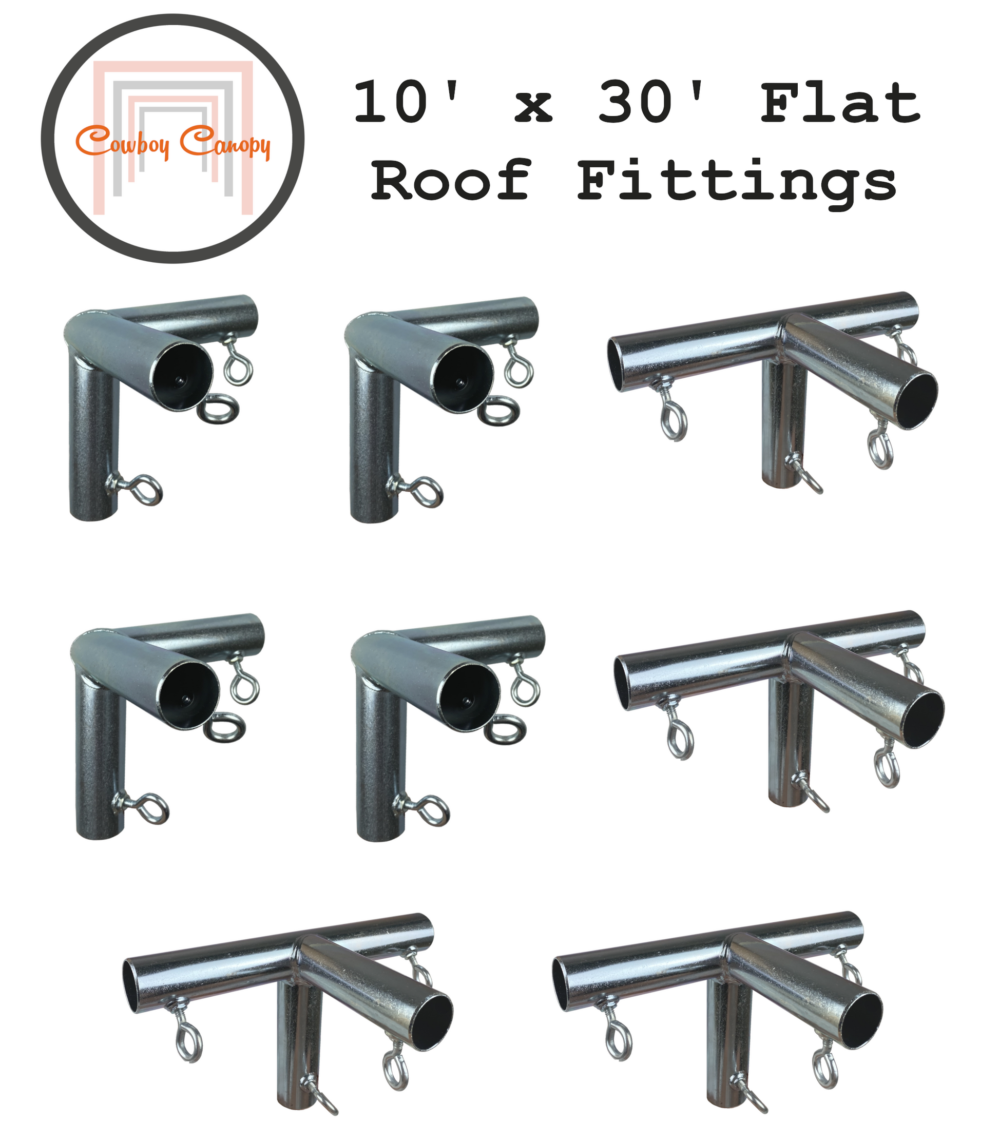 tarp fittings 10' Wide Flat Canopy Kits (1") – Cowboy Canopy