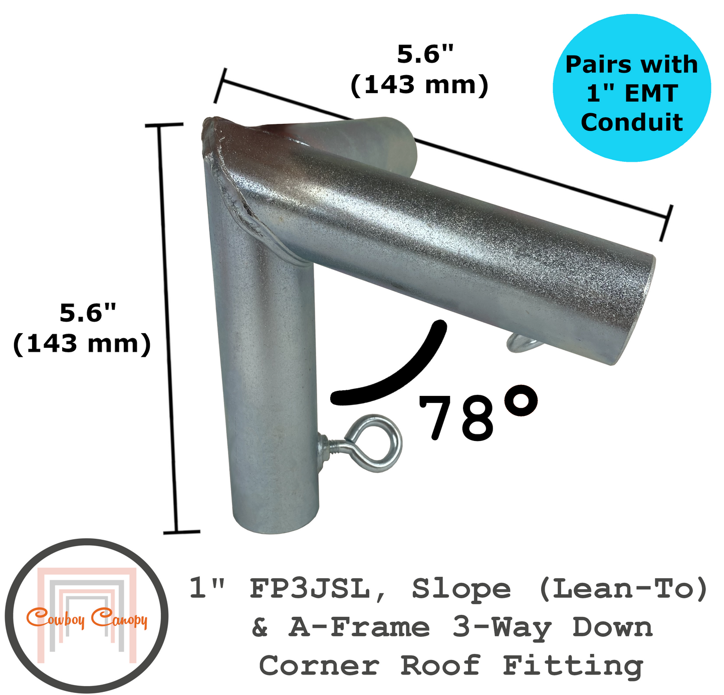 1" FP3JSL Canopy Fitting