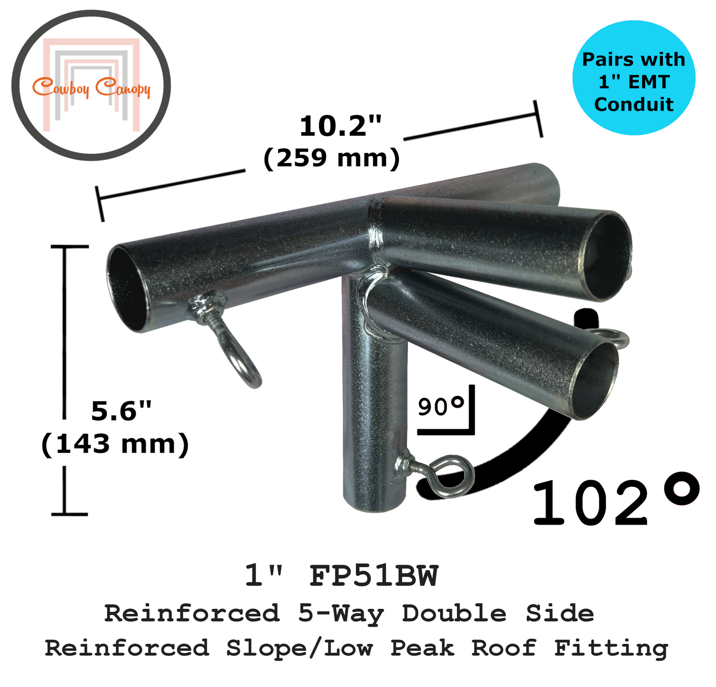 1" FP51BW, Canopy Fitting