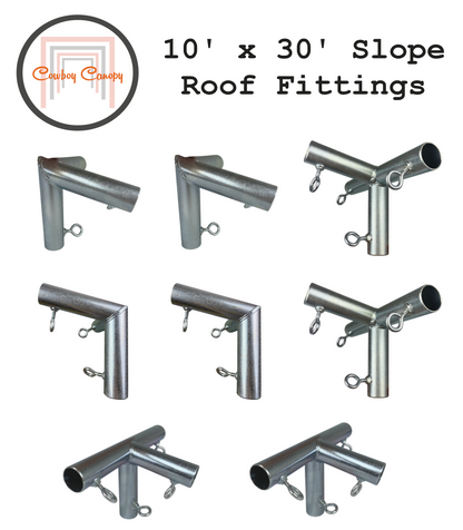 10'x30' Slope lean-to roof canopy fittings cowboy canopy